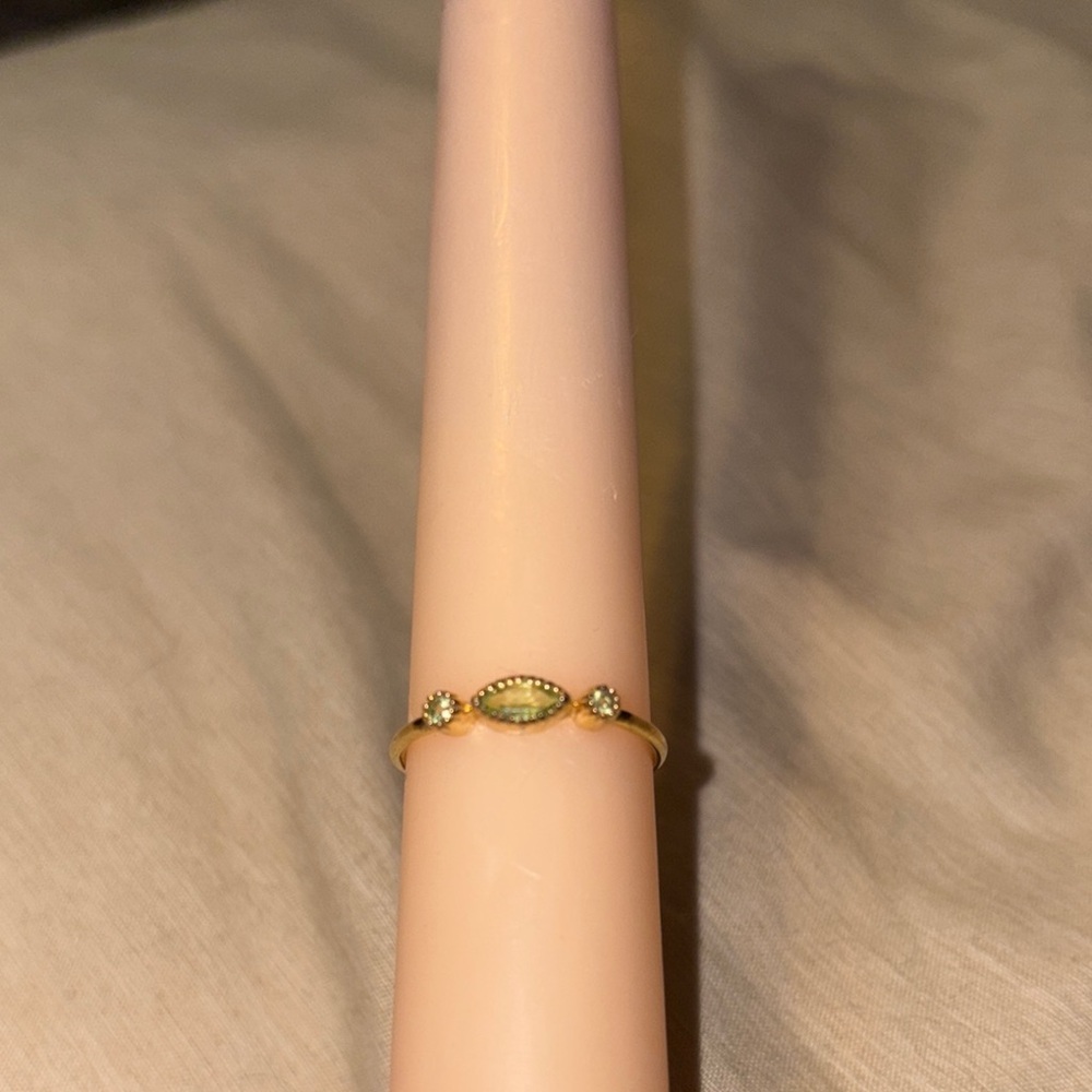 Peridot gold ring